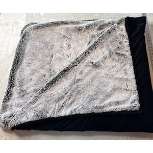 Mon Chateau Luxury Collection Luxe Faux Fur Throw Blanket 60X70 Slate